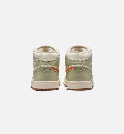 Air Jordan 1 Mid SE Women's Shoes - Olive/Pearl White/Green