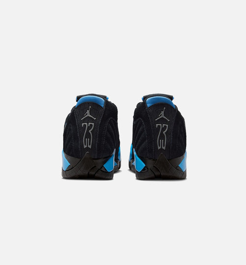 Air Jordan 14 Retro Black University Blue Big Kids' Sneakers - Black / White / University Blue