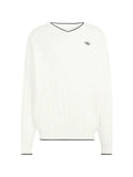 adidas cable-knit crew-neck sweatshirt