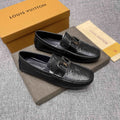 Louis Vuitton Black Metal-Accent Loafers - Black Leather Upper