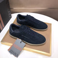 Zegna Navy Suede Sneakers