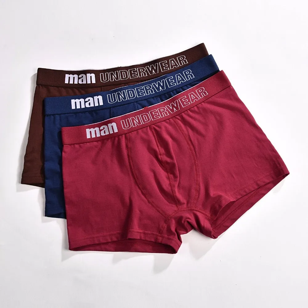 4 Pack Mens Underwear Boxer Cotton Man Short Breathable Solid Flexible Shorts Boxers Male Underpants Trunks