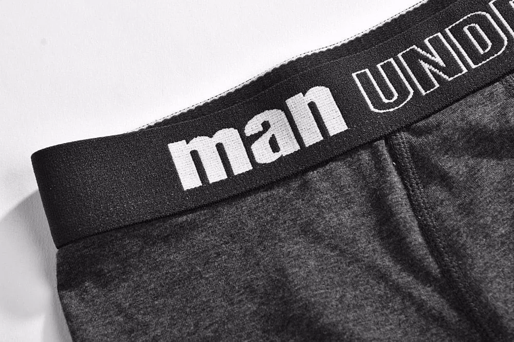 4 Pack Mens Underwear Boxer Cotton Man Short Breathable Solid Flexible Shorts Boxers Male Underpants Trunks