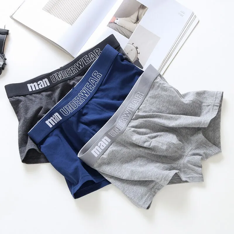 4 Pack Mens Underwear Boxer Cotton Man Short Breathable Solid Flexible Shorts Boxers Male Underpants Trunks