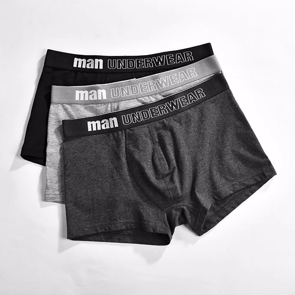 4 Pack Mens Underwear Boxer Cotton Man Short Breathable Solid Flexible Shorts Boxers Male Underpants Trunks