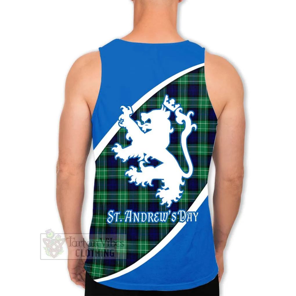 Abercrombie Family Crest Tartan Men's Tank Top Celebrate Saint Andrew's Day in Style