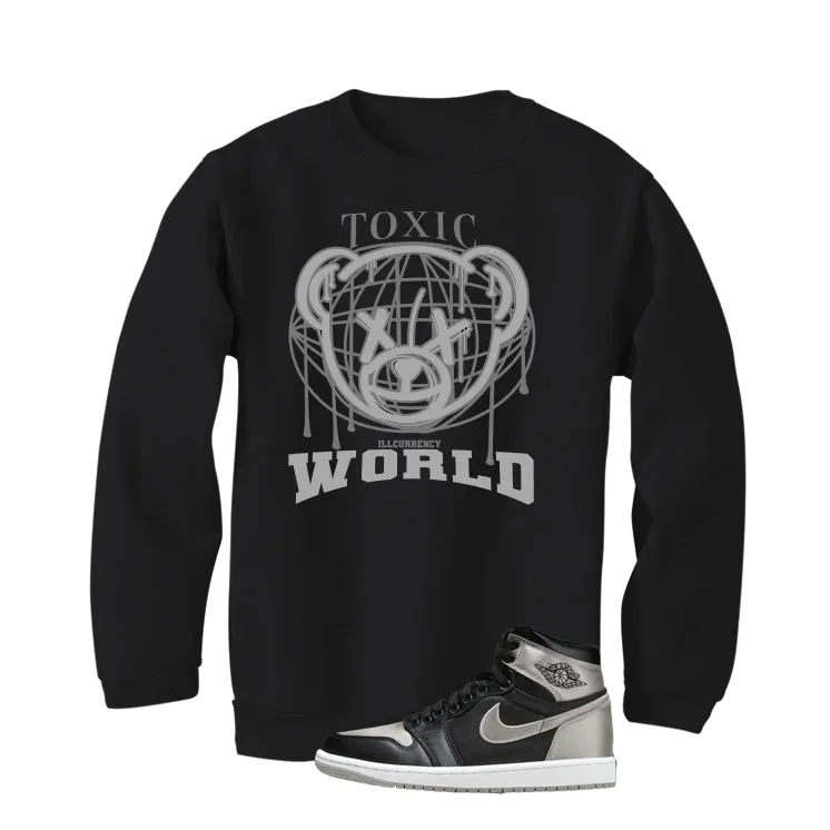 Air Jordan 1 High OG WMNS Satin Shadow Black T-Shirt (Toxic World)| illcurrency