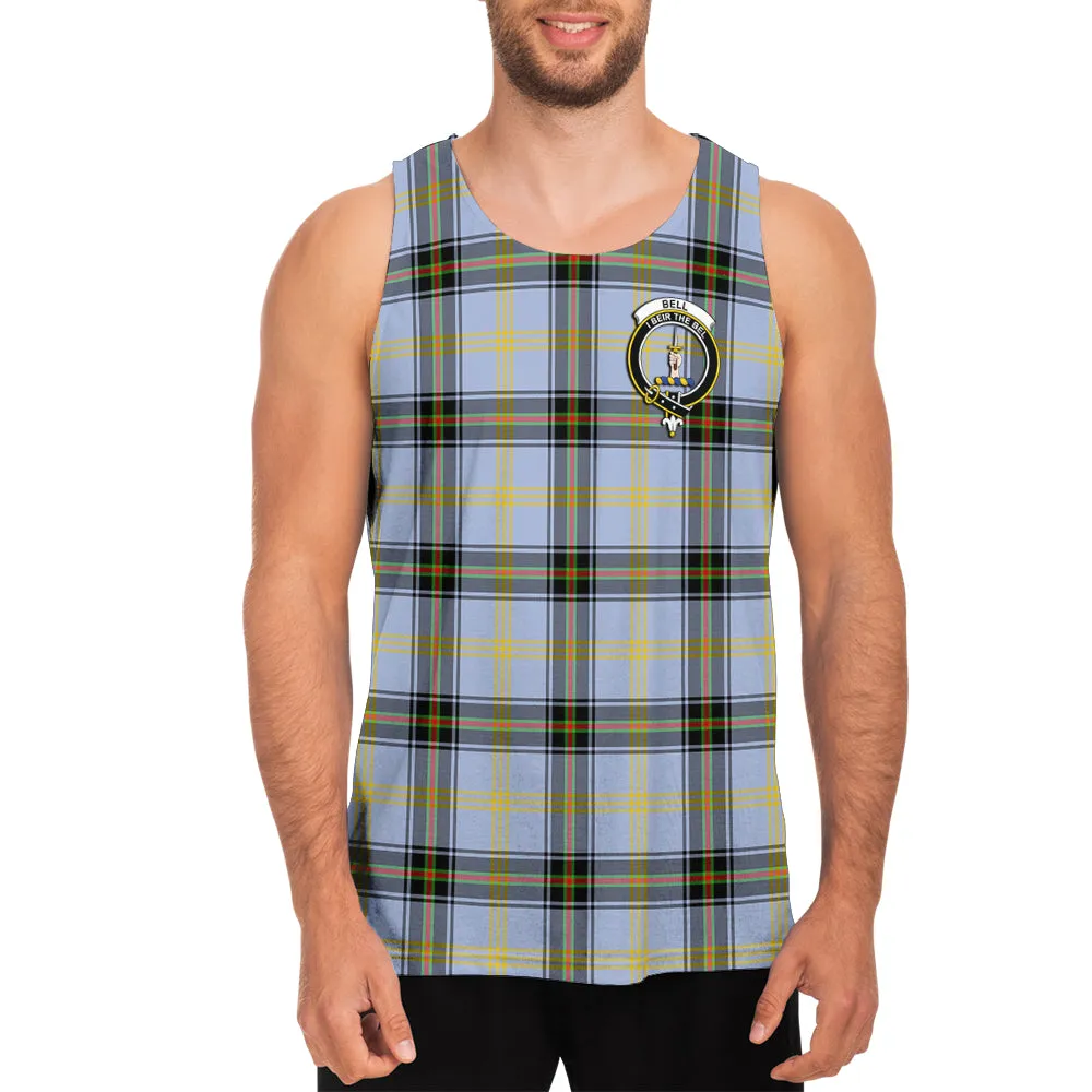 Bell Tartan Mens Tank Top with Family Crest