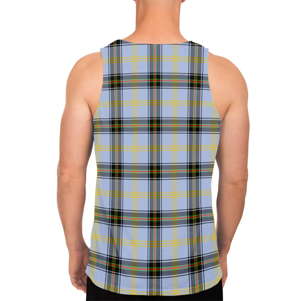 Bell Tartan Mens Tank Top with Family Crest