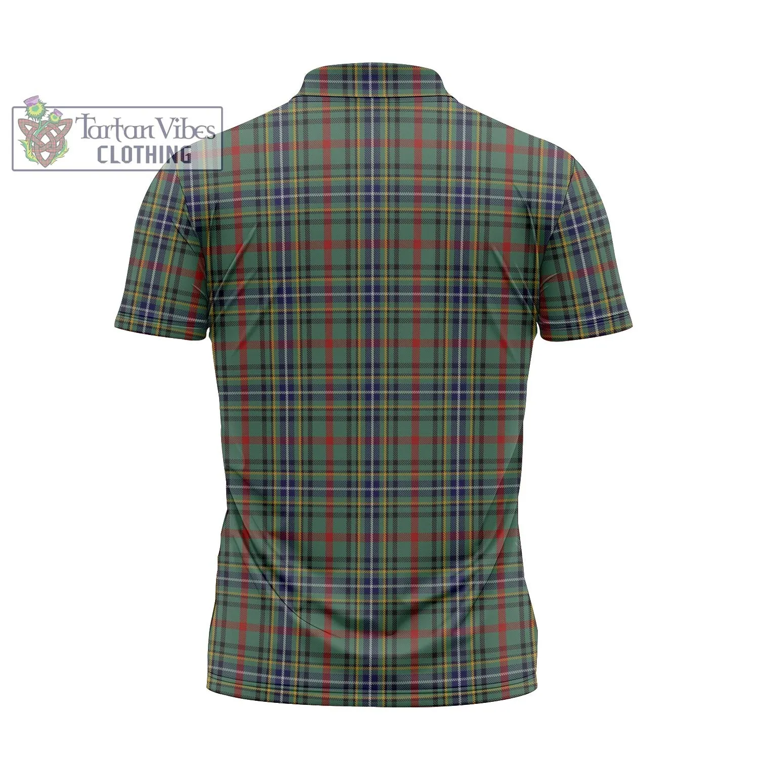 Bisset Tartan Zipper Polo Shirt with Family Crest