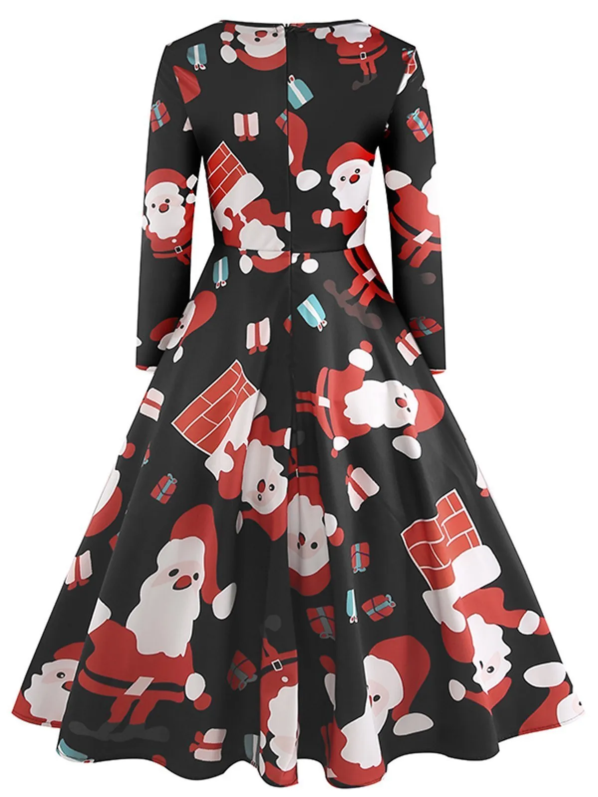 Black 1950s Christmas Santa Claus Dress