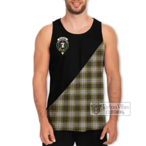 Buchanan Dress Tartan Men's Tank Top with Family Crest and Military Logo Style