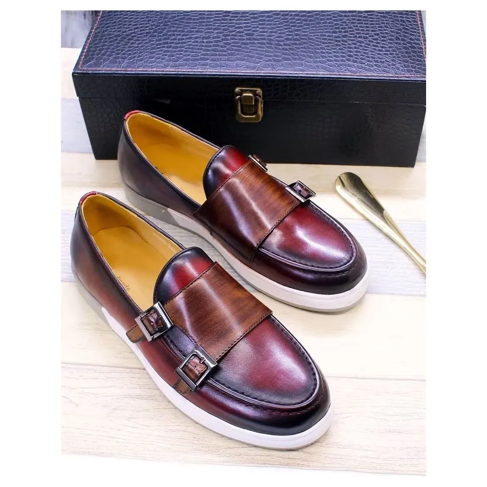 ChicLeather Slip-Ons: Classy Cow Leather Casual Shoes