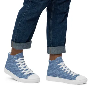 Descendants of the Islands Denim Men’s high top canvas shoes