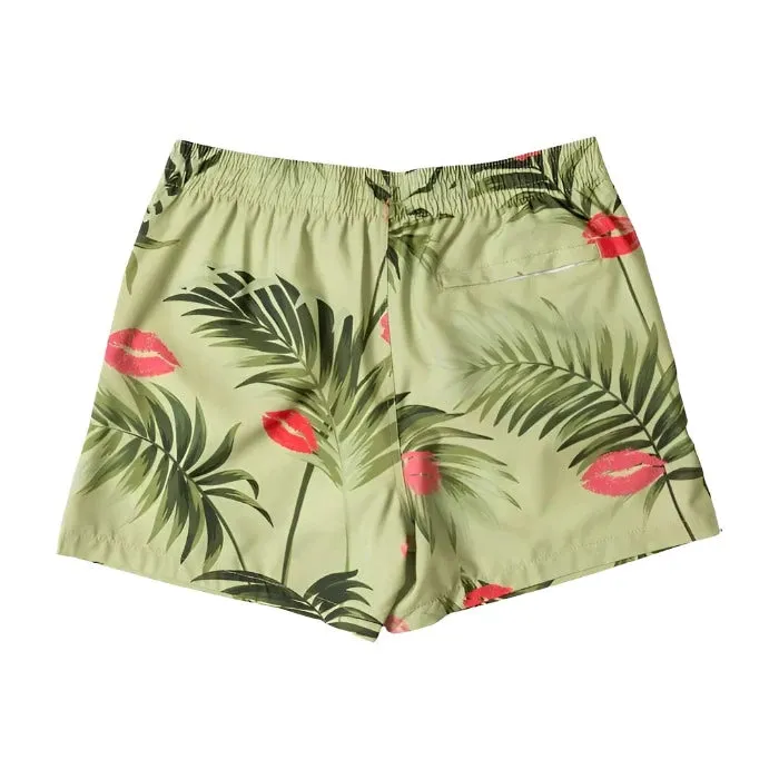 Duvin -  "Fronds" Swim Short - Stretchy Spandex Quick Dry