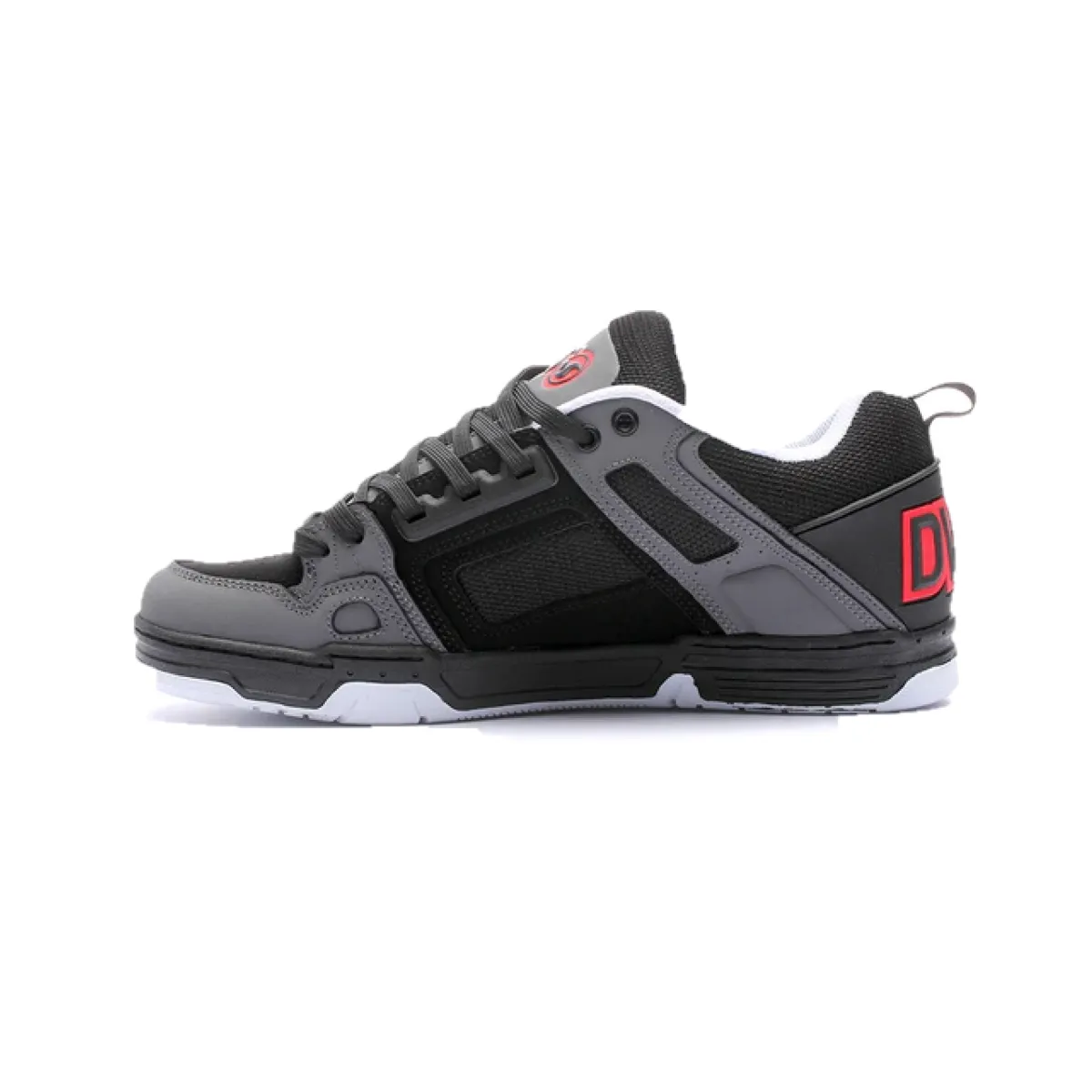 DVS F0000029998 COMANCHE MN'S (Medium) Black/Charcoal/Fiery Red Leather & Nubuck Skate Shoes