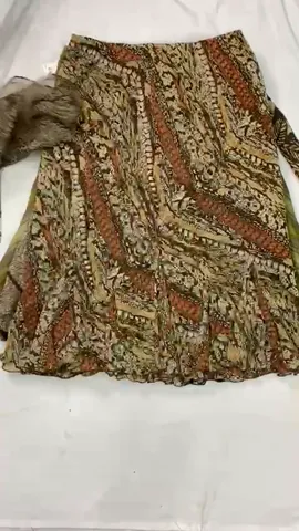 Earthy Tone Y2K Animal Print Skirts Mi