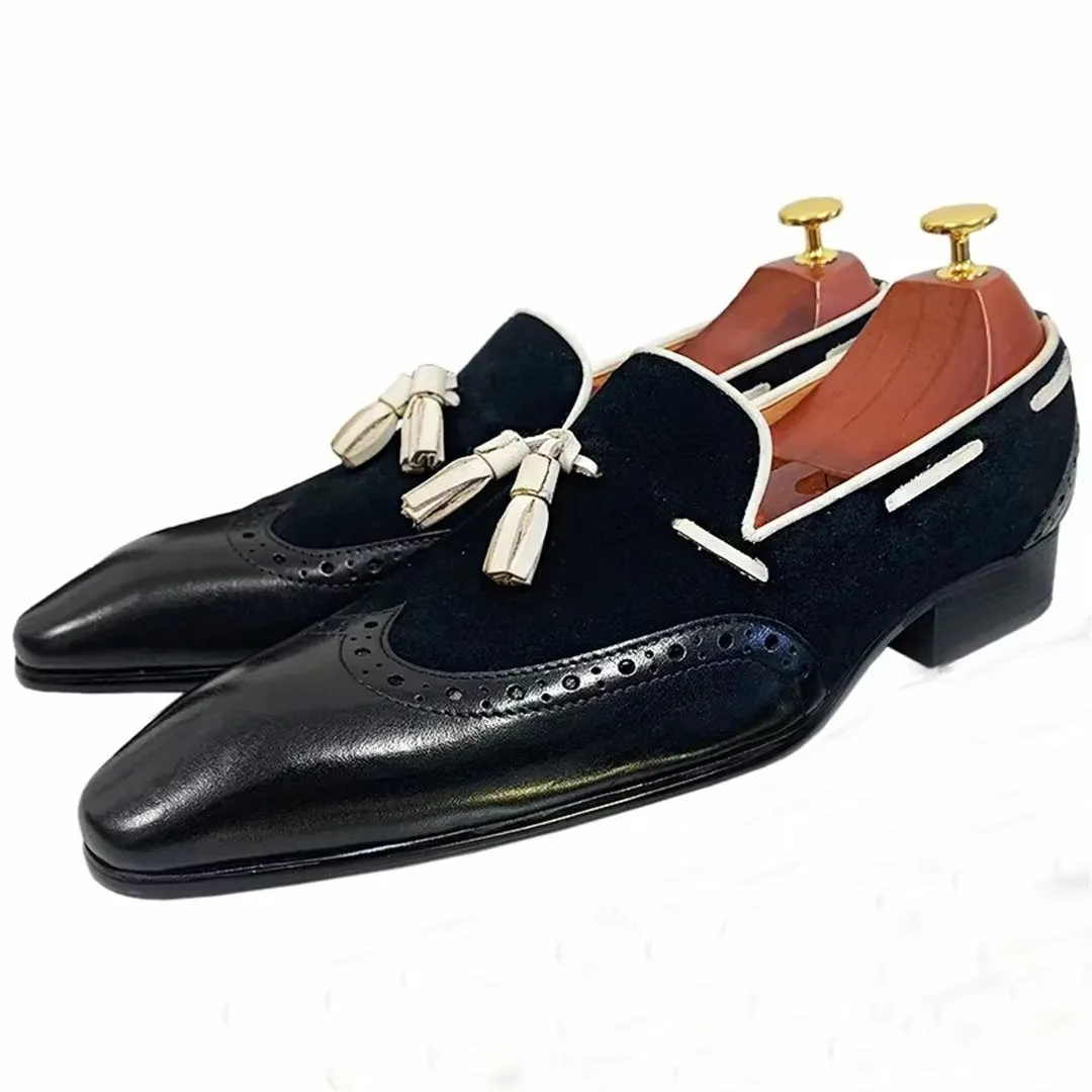 EliteStride Genuine Leather Prestige Pointed-Toe Loafers 1 2