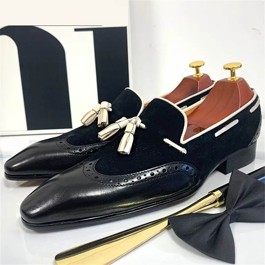 EliteStride Genuine Leather Prestige Pointed-Toe Loafers 1 2