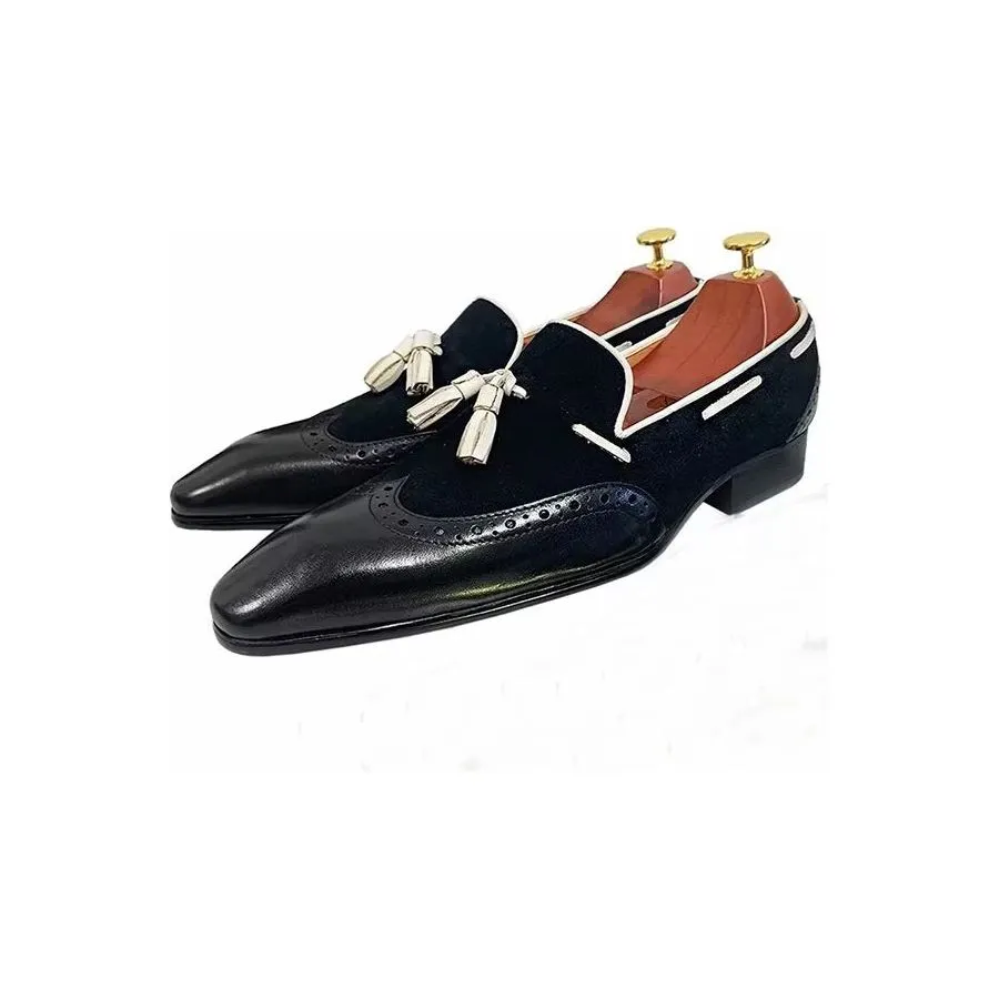 EliteStride Genuine Leather Prestige Pointed-Toe Loafers 1 2