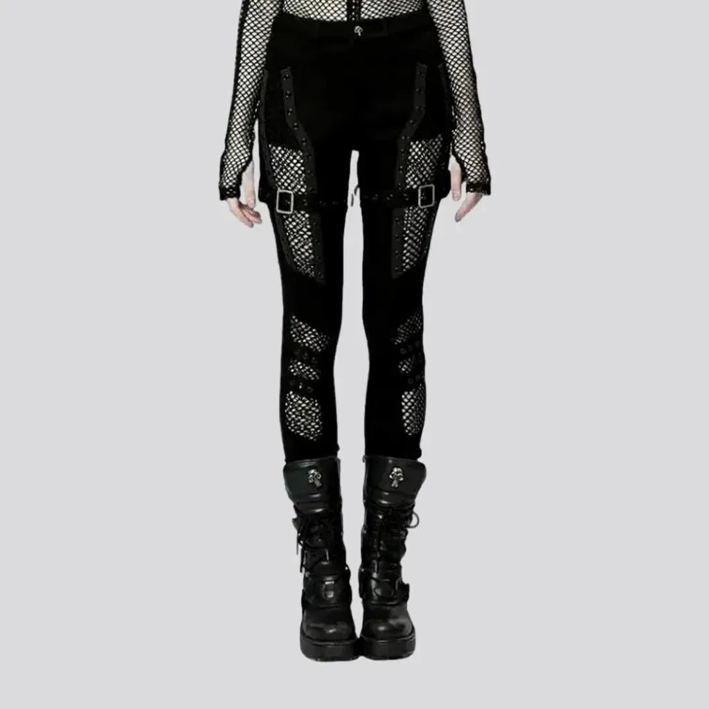 Embellished black jeans
 for women