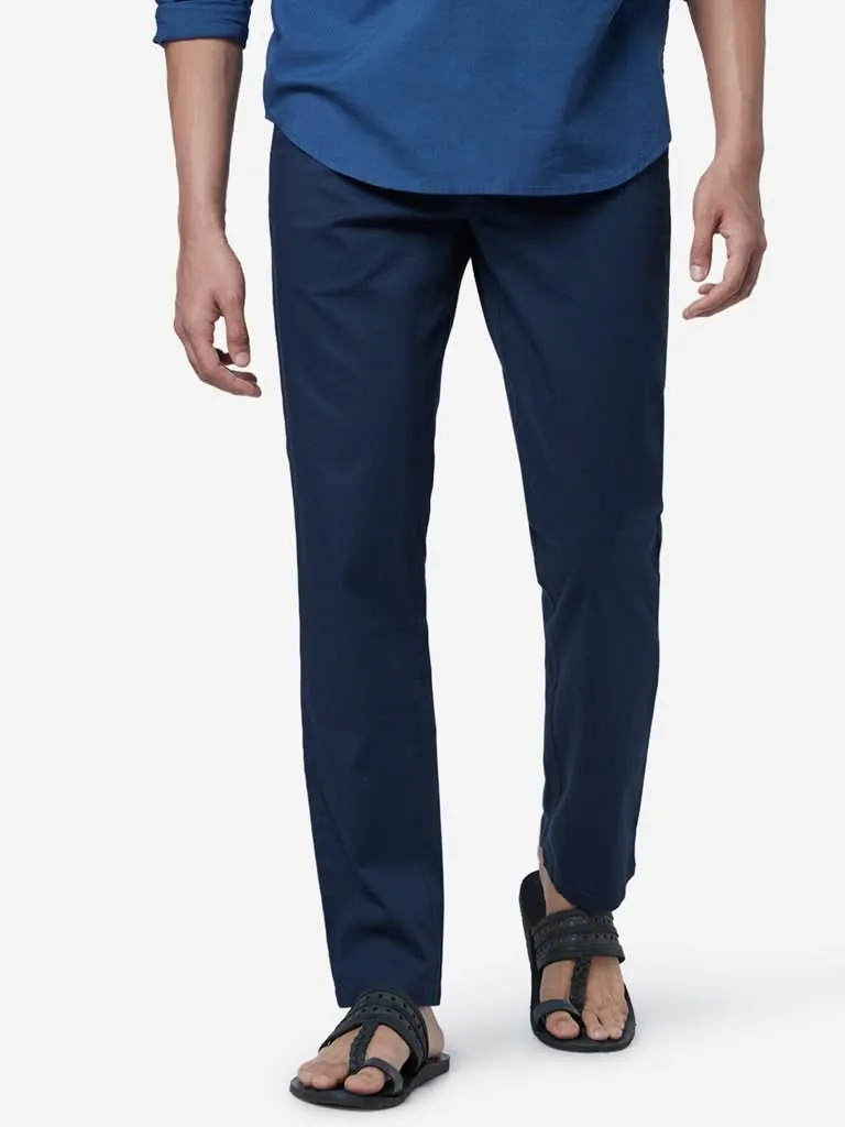 ETA Dark Blue Slim Fit Chinos