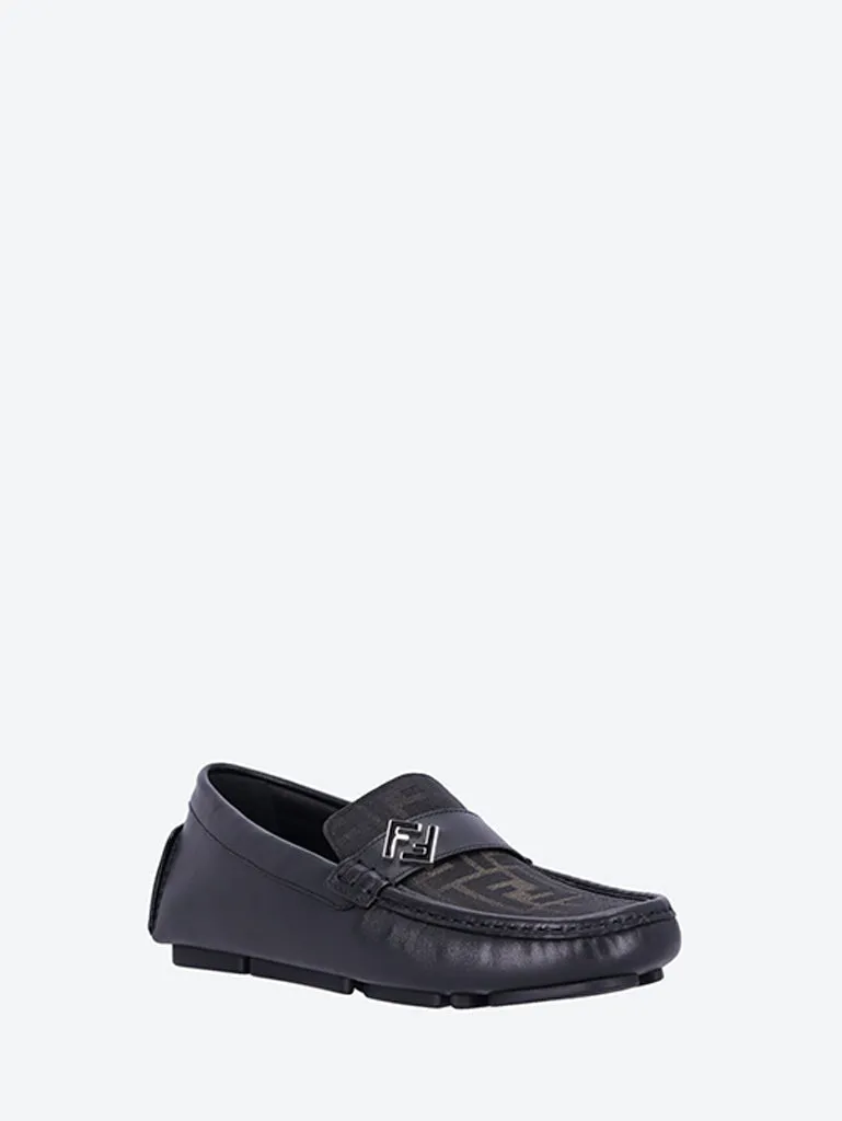 Ff driver tessuto vitello loafers