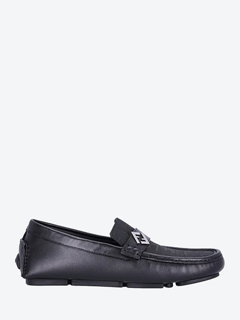 Ff driver tessuto vitello loafers