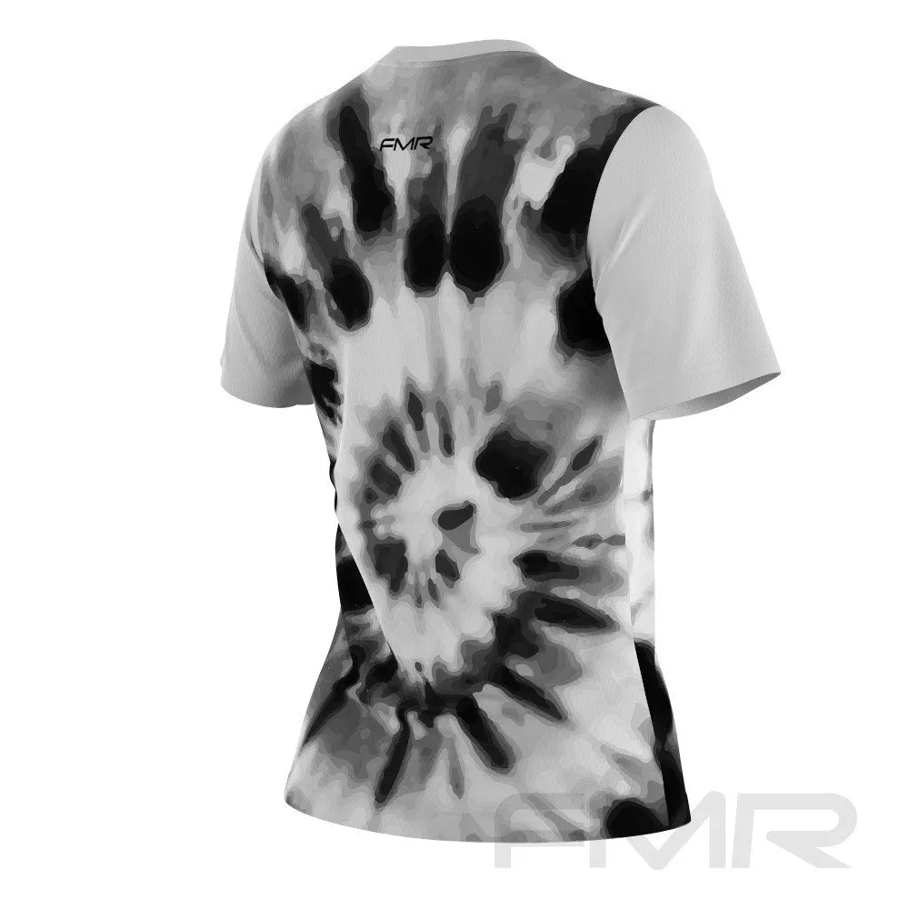 FMR Women's Black&White Tie-dye Short Sleeve T-Shirt