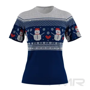 FMR Women's Snowman Sweater Performance Short Sleeve Shirt