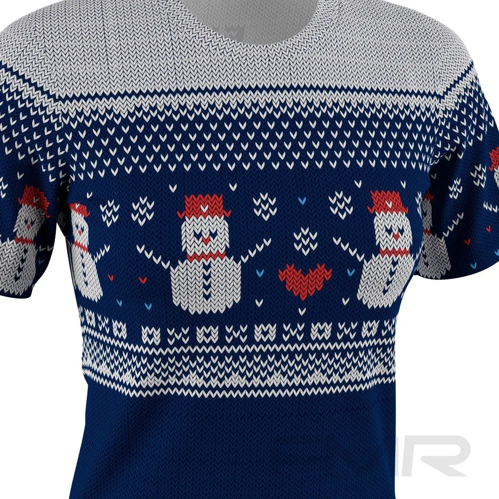 FMR Women's Snowman Sweater Performance Short Sleeve Shirt