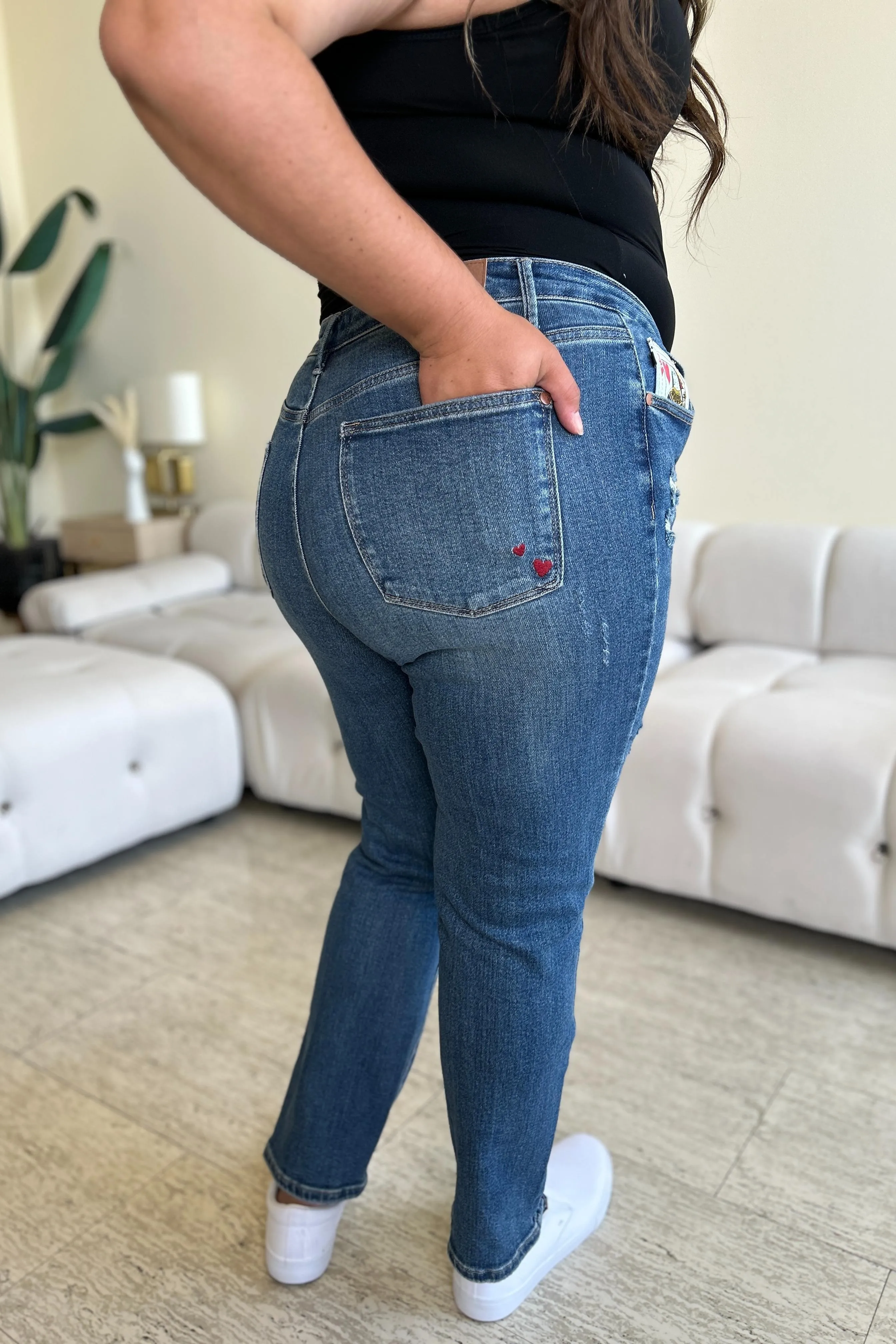 Full Size Coin Pocket BF Jeans