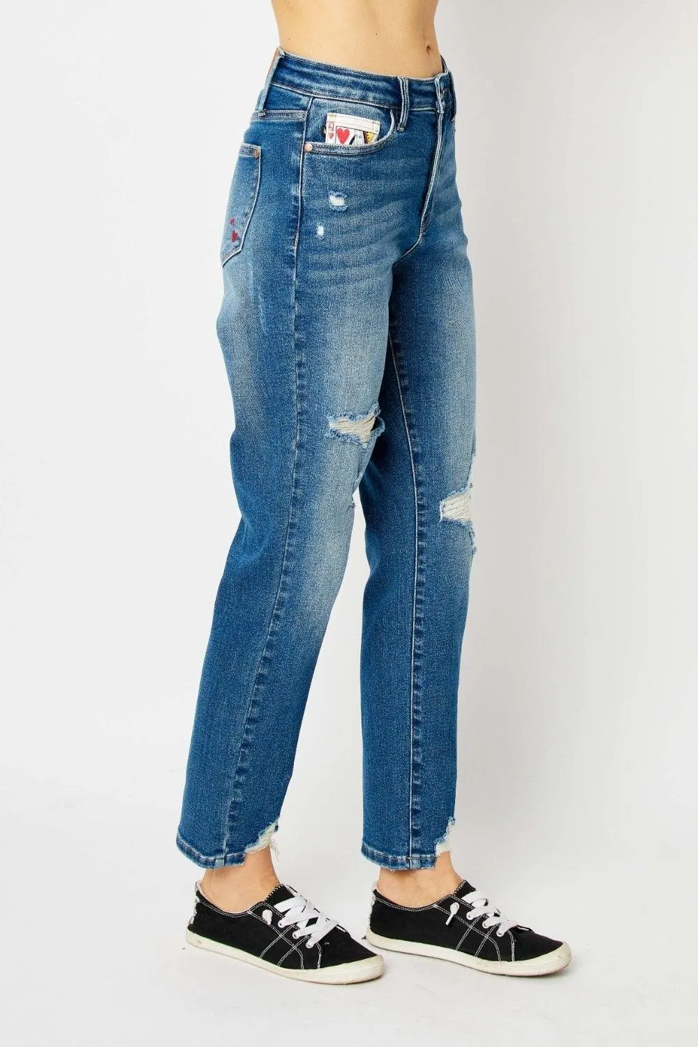 Full Size Coin Pocket BF Jeans