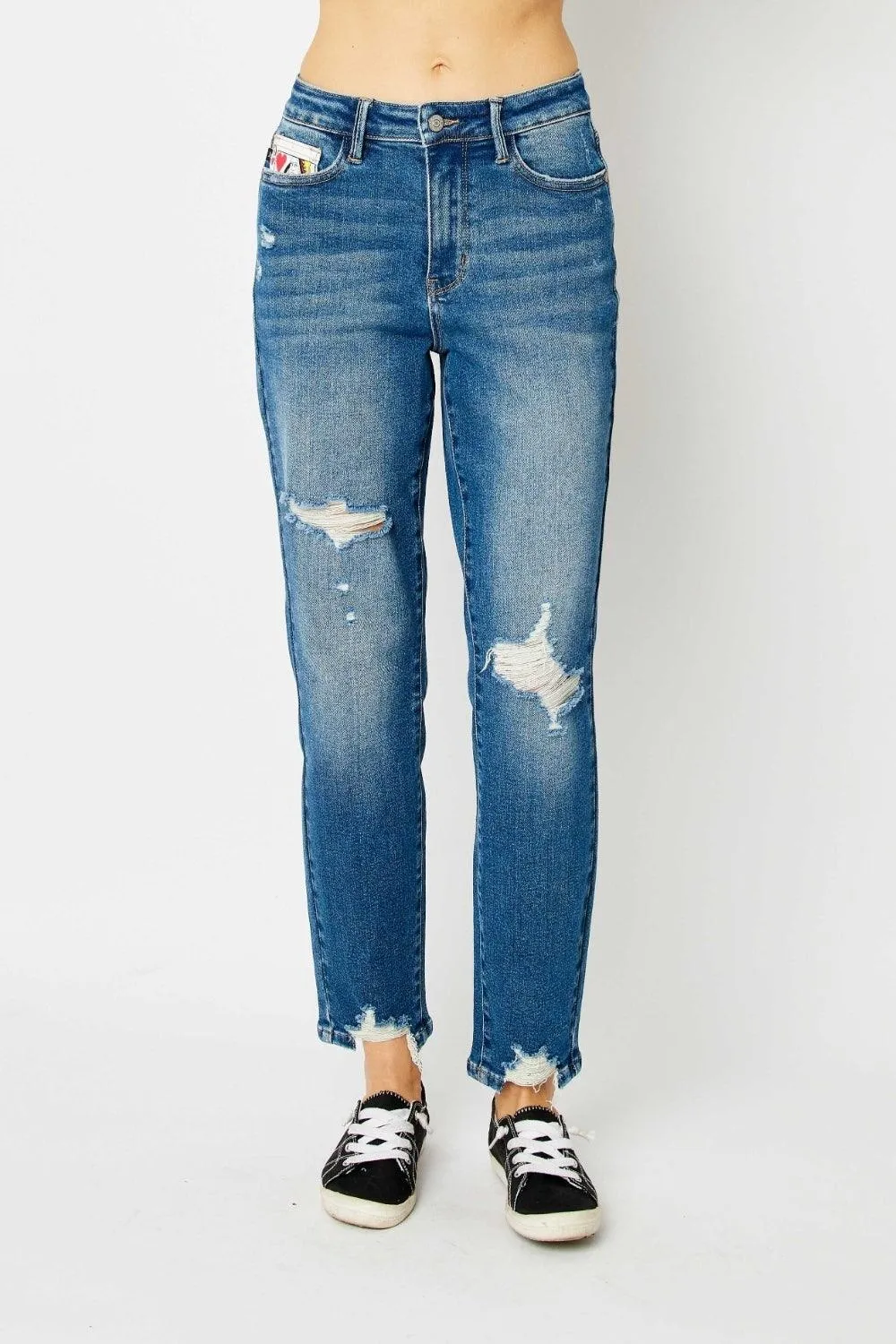 Full Size Coin Pocket BF Jeans