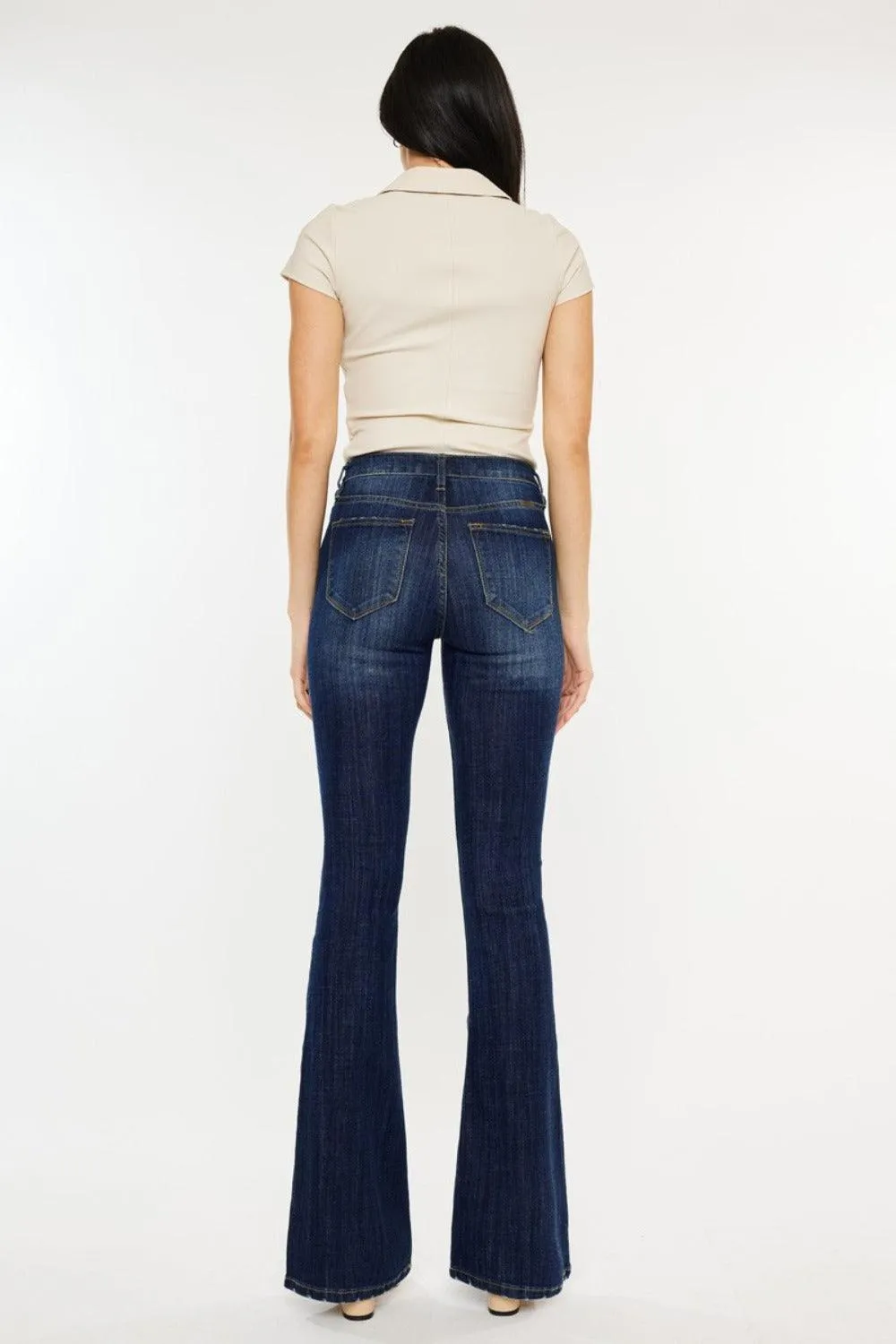 Full Size Mid Rise Slim Flare Jeans