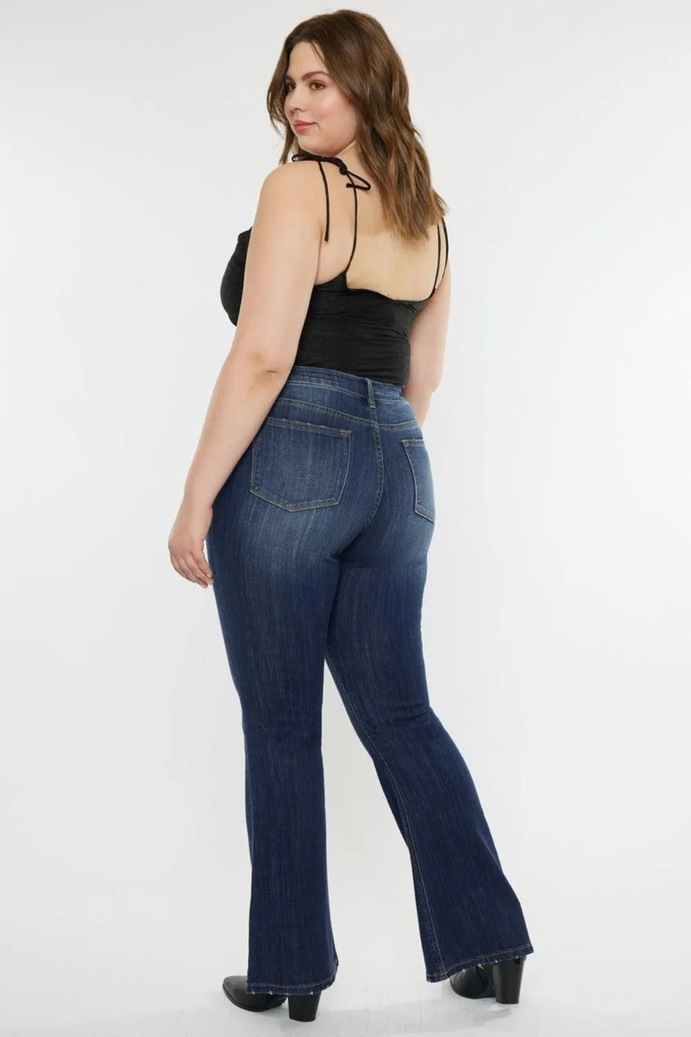 Full Size Mid Rise Slim Flare Jeans