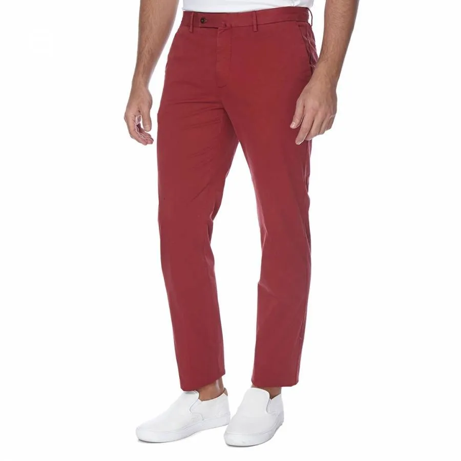 HACKETT London Red Kensington Slim Boys/Mens Chino Trousers