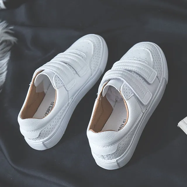 HOT Women Sneakers 2020 Fashion Breathble Vulcanized Shoes Women Pu leather Platform Shoes Women Lace up Casual Shoes White