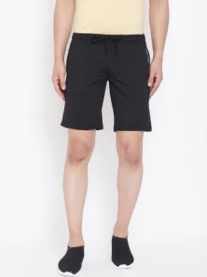 JUMP USA Men Black Solid Active Wear Shorts