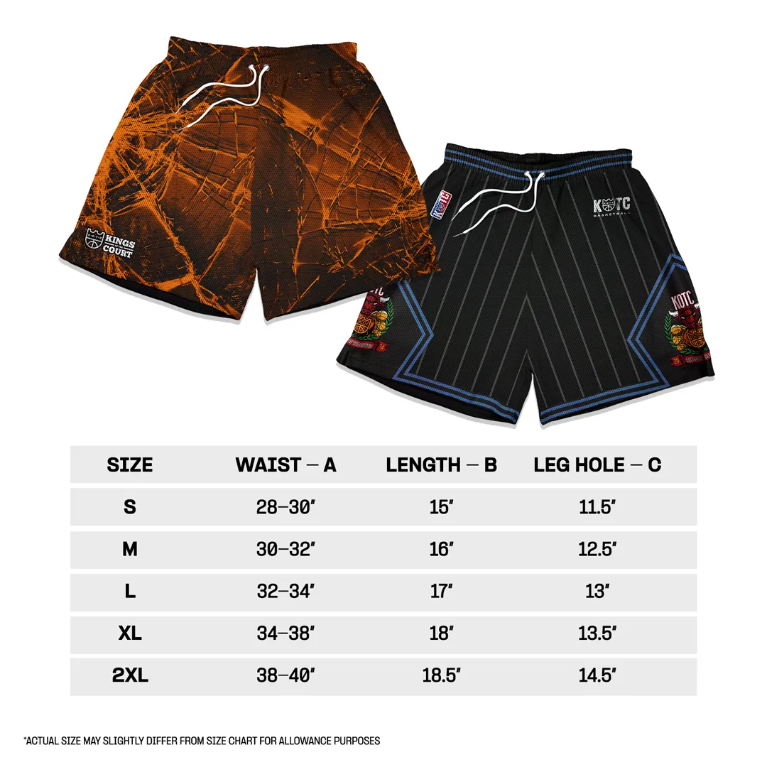 KOTC "Shattered Backboard" / "Bulls City Edition" Mesh Shorts