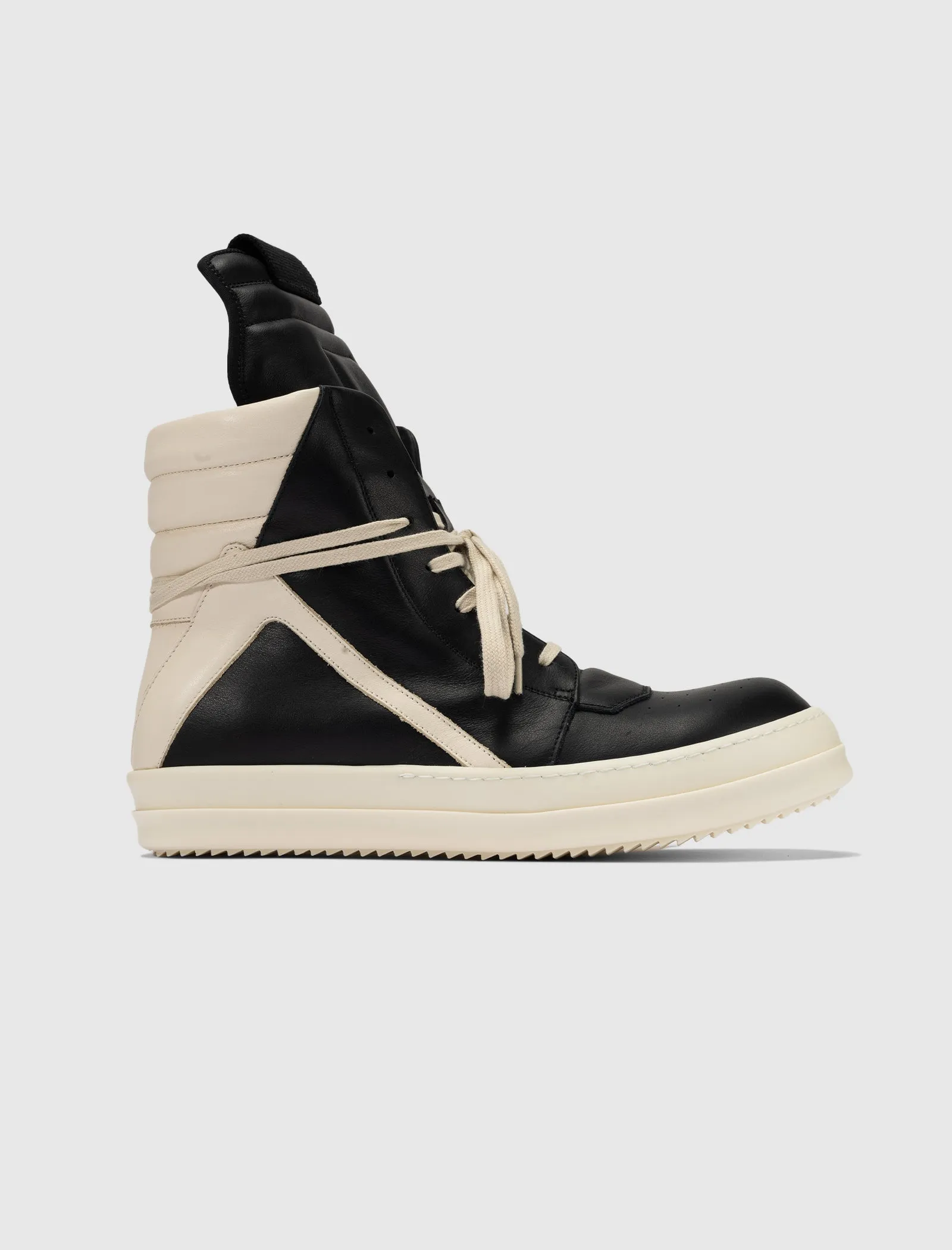 LEATHER GEOBASKET SNEAKERS