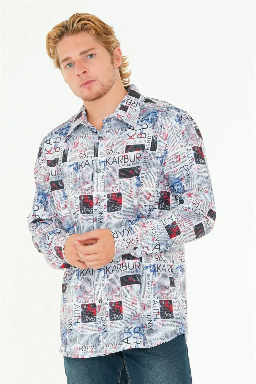 Long Sleeve Print Shirt