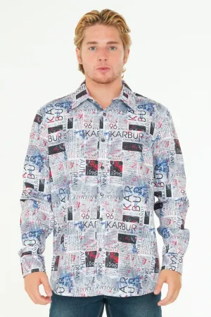 Long Sleeve Print Shirt