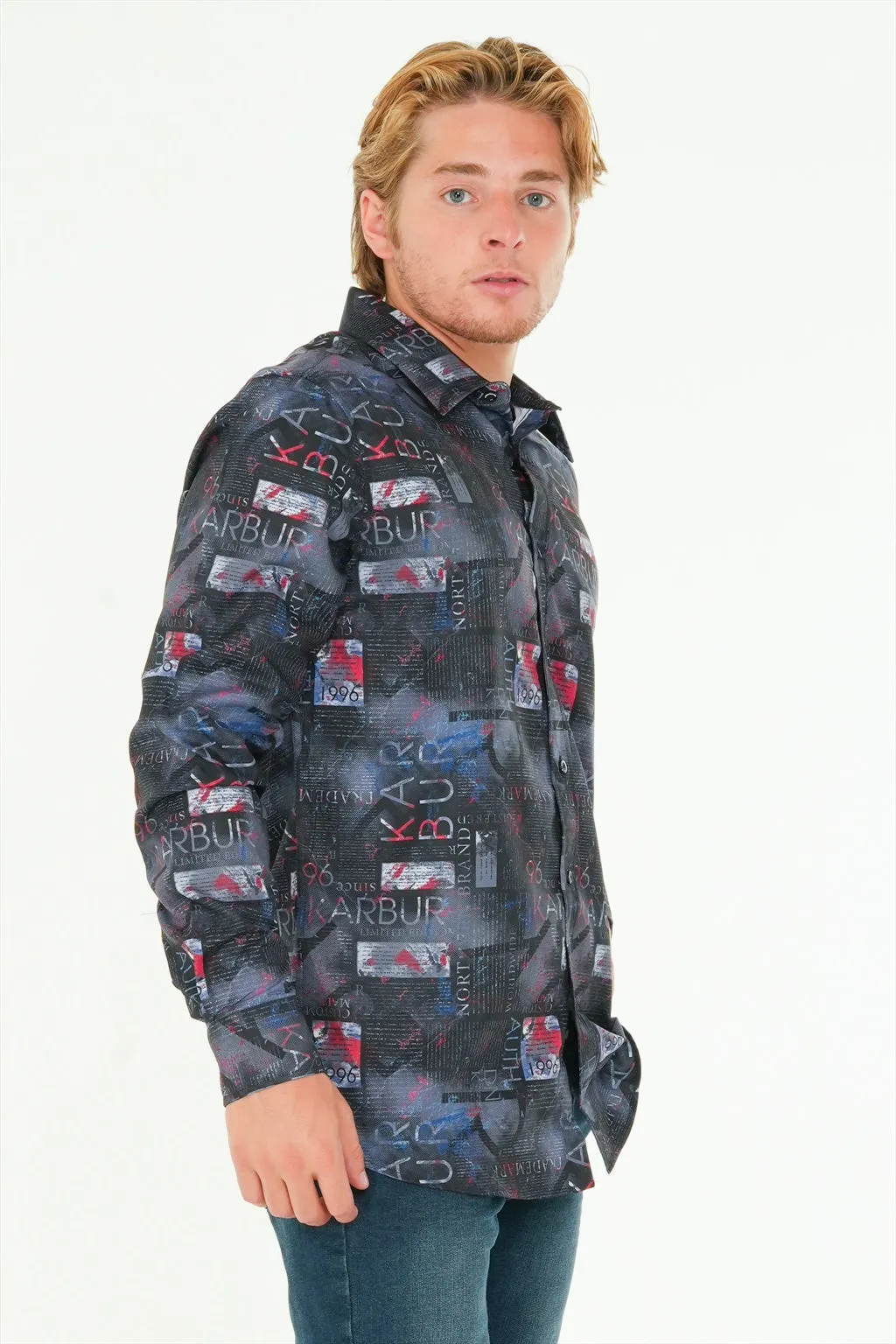 Long Sleeve Print Shirt