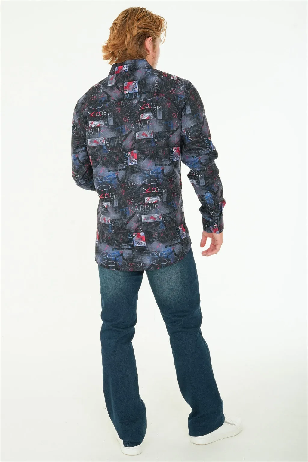 Long Sleeve Print Shirt