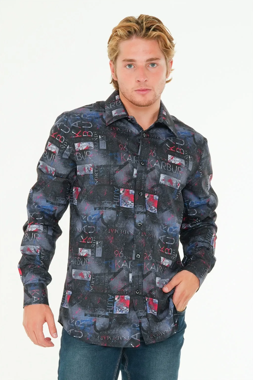 Long Sleeve Print Shirt