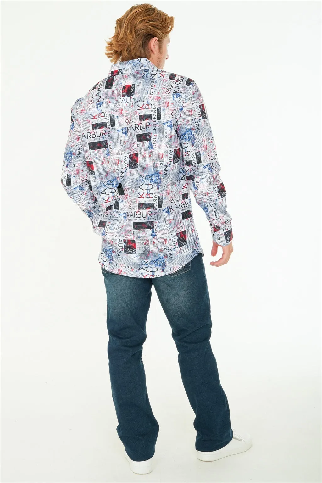 Long Sleeve Print Shirt