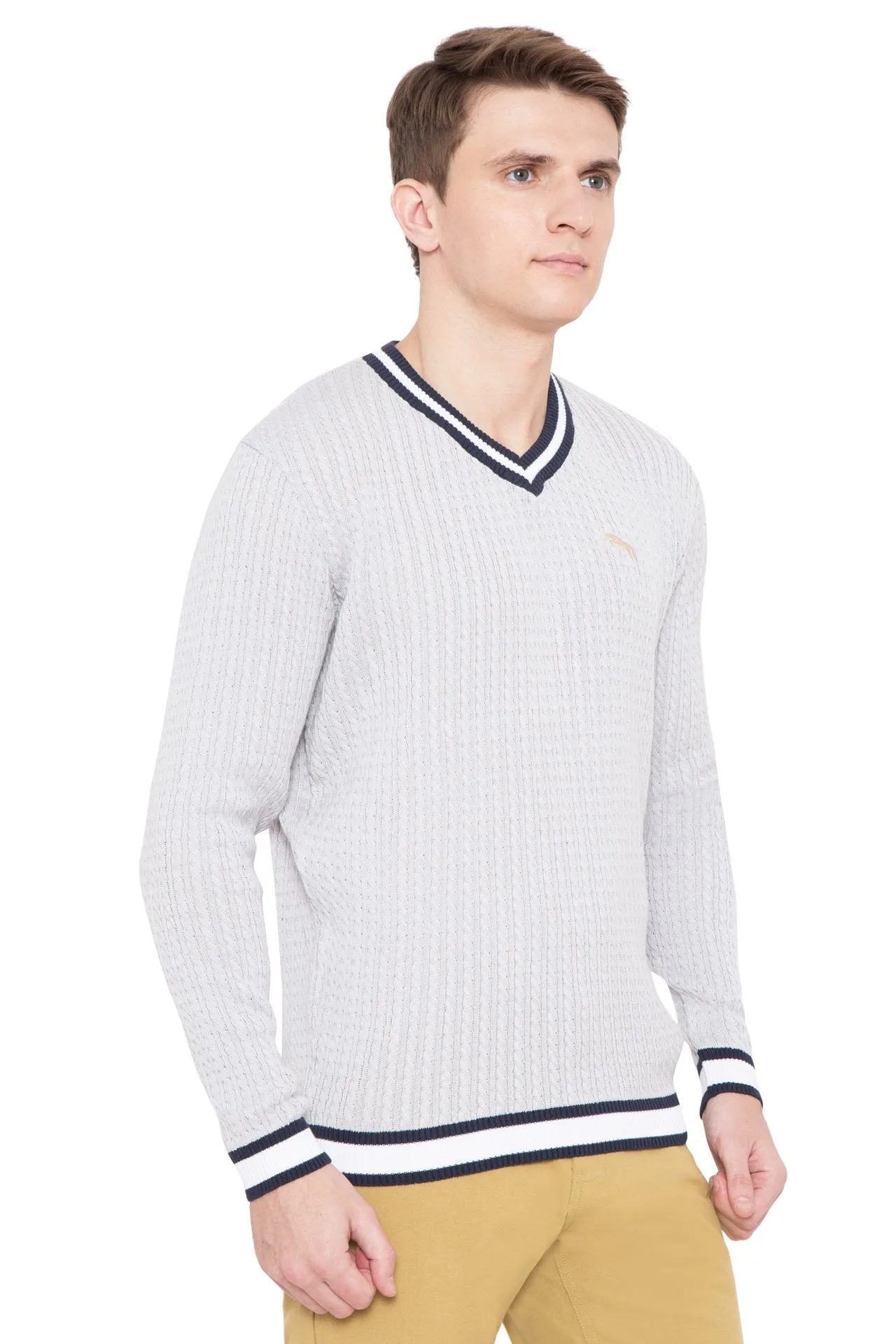 Men Regular Fit Cotton Casual Lightweight Sweater