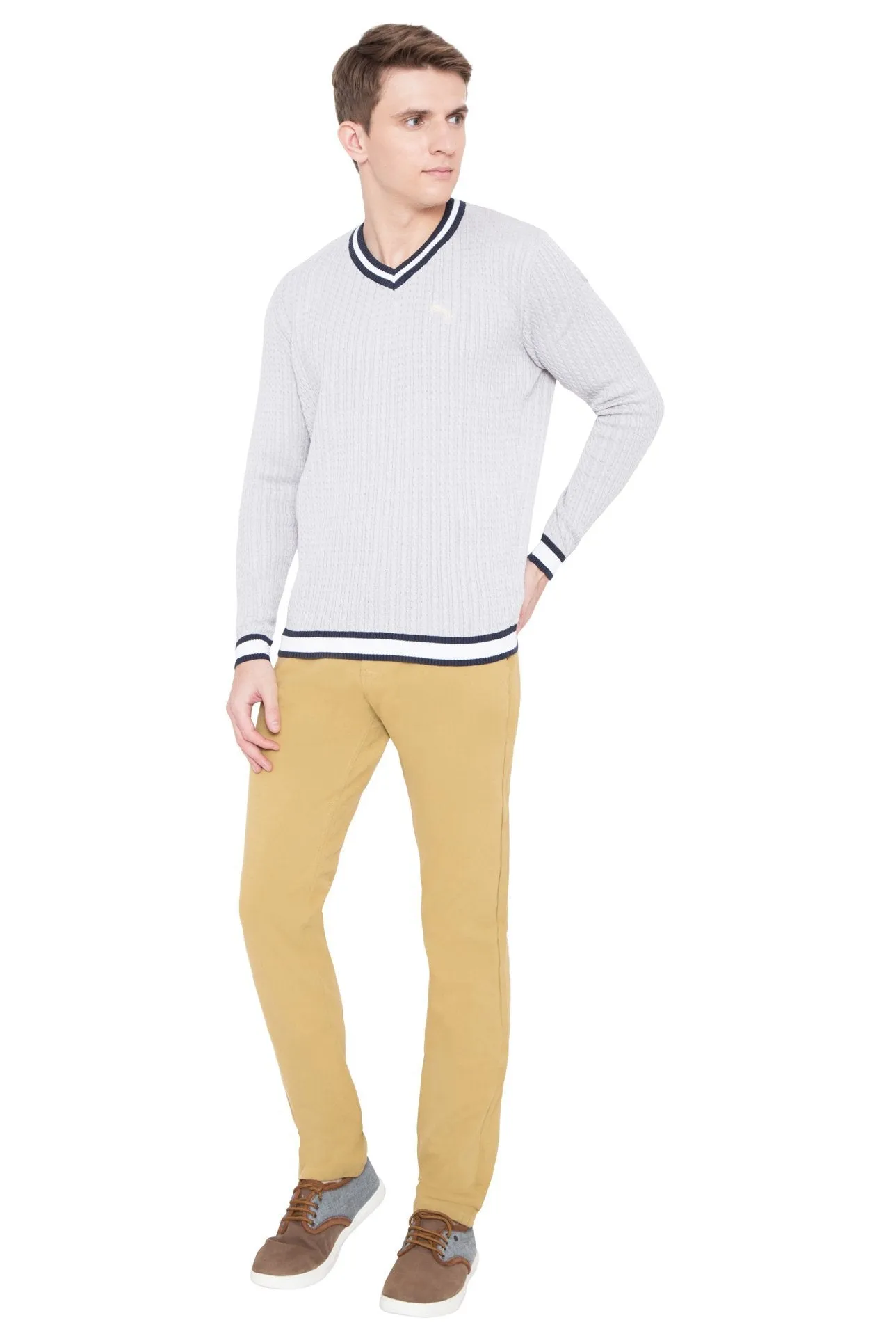 Men Regular Fit Cotton Casual Lightweight Sweater