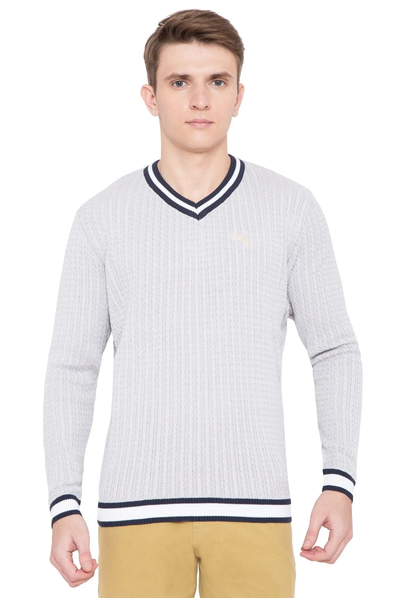 Men Regular Fit Cotton Casual Lightweight Sweater